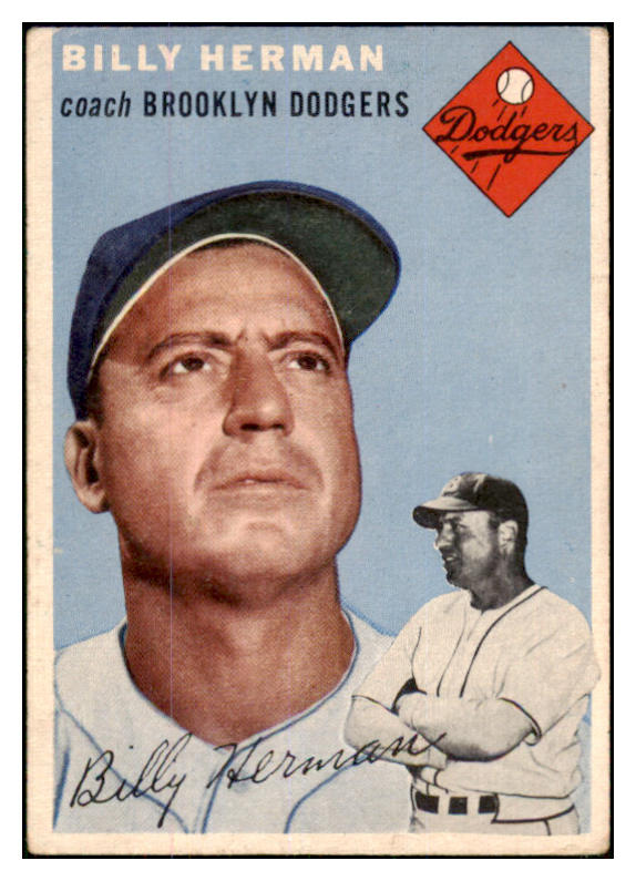 1954 Topps Baseball #086 Billy Herman Dodgers VG-EX 468398