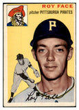 1954 Topps Baseball #087 Roy Face Pirates VG-EX 468399