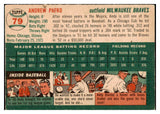 1954 Topps Baseball #079 Andy Pafko Braves EX 468402