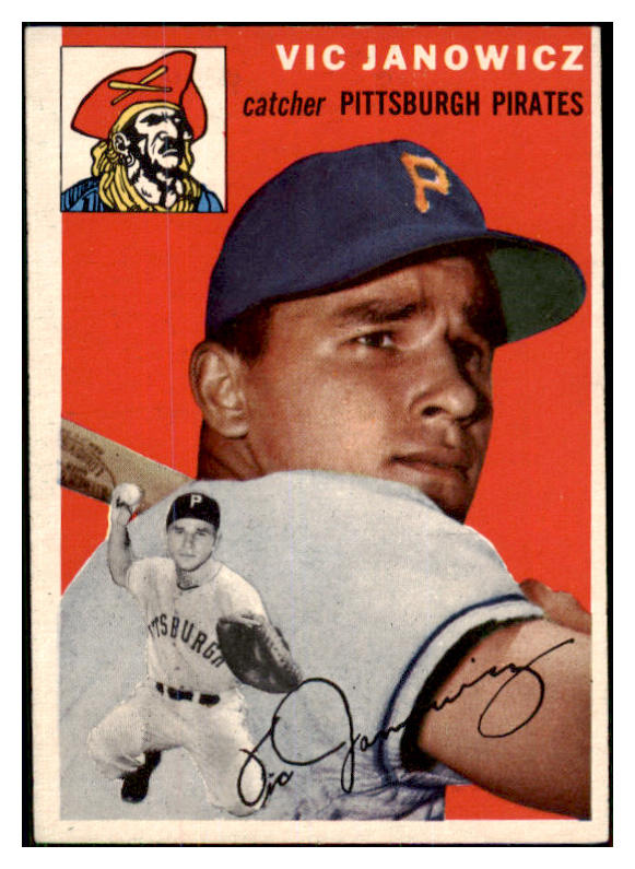 1954 Topps Baseball #016 Vic Janowicz Pirates EX-MT 468408