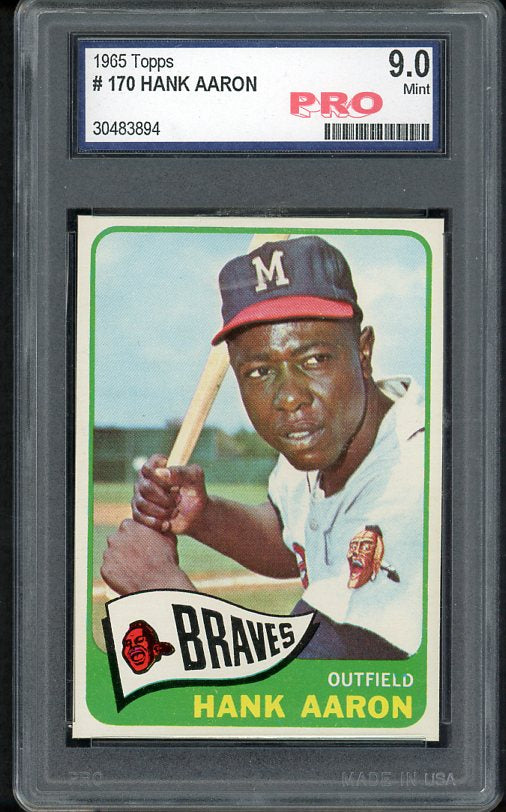 1965 Topps Baseball #170 Hank Aaron Braves PGS 9 MINT 468466