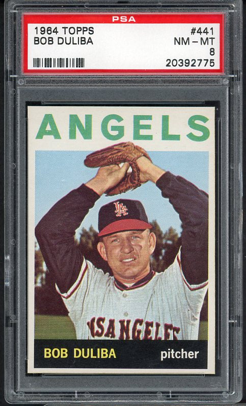 1964 Topps Baseball #441 Bob Duliba Angels PSA 8 NM/MT 468492