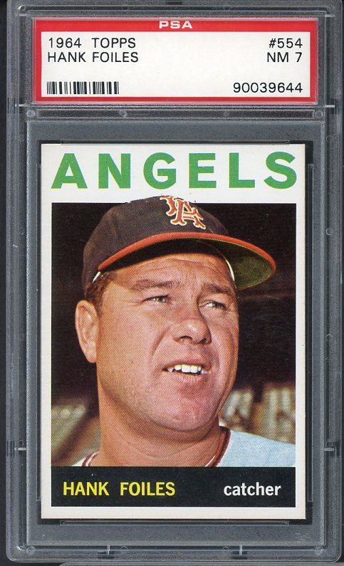 1964 Topps Baseball #554 Hank Foiles Angels PSA 7 NM 468499