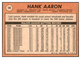 1969 Topps Baseball #100 Hank Aaron Braves VG-EX 468566