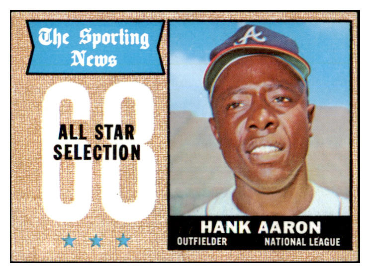 1968 Topps Baseball #370 Hank Aaron A.S. Braves EX-MT/NR-MT 468576