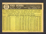 1961 Topps Baseball #425 Yogi Berra Yankees VG-EX 468608