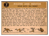 1960 Topps Baseball #007 Willie Mays Bill Rigney VG-EX 468624