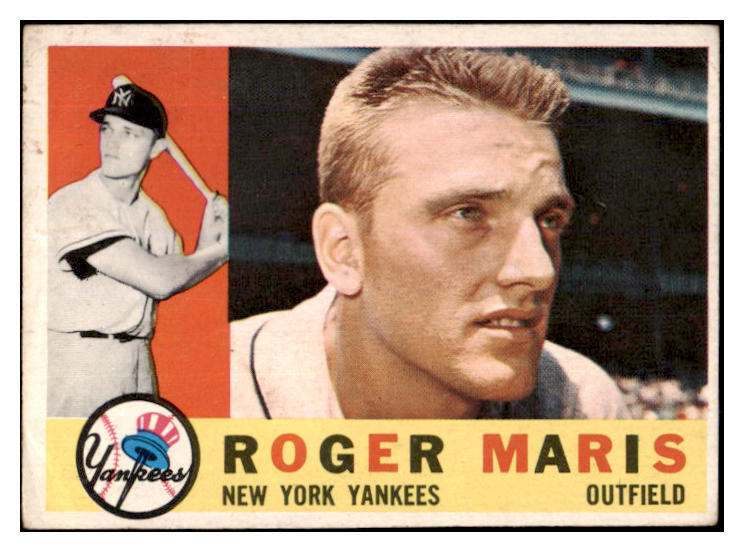 1960 Topps Baseball #377 Roger Maris Yankees VG 468637
