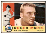 1960 Topps Baseball #377 Roger Maris Yankees VG 468637