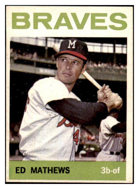 1964 Topps Baseball #035 Eddie Mathews Braves EX-MT 468649