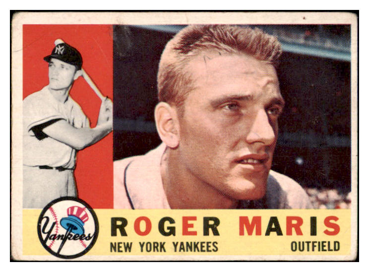 1960 Topps Baseball #377 Roger Maris Yankees VG 468757