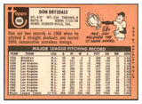 1969 Topps Baseball #400 Don Drysdale Dodges EX 468776