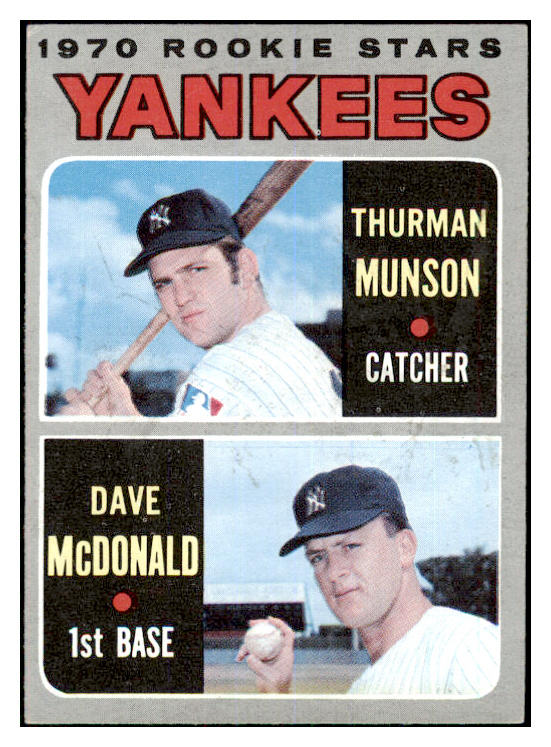 1970 Topps Baseball #189 Thurman Munson Yankees EX 468811