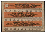 1972 Topps Baseball #079 Carlton Fisk Red Sox VG-EX 468830