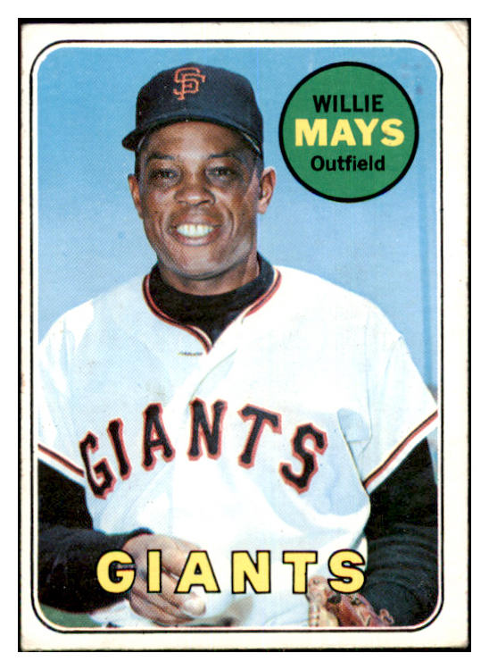 1969 Topps Baseball #190 Willie Mays Giants VG-EX 468929