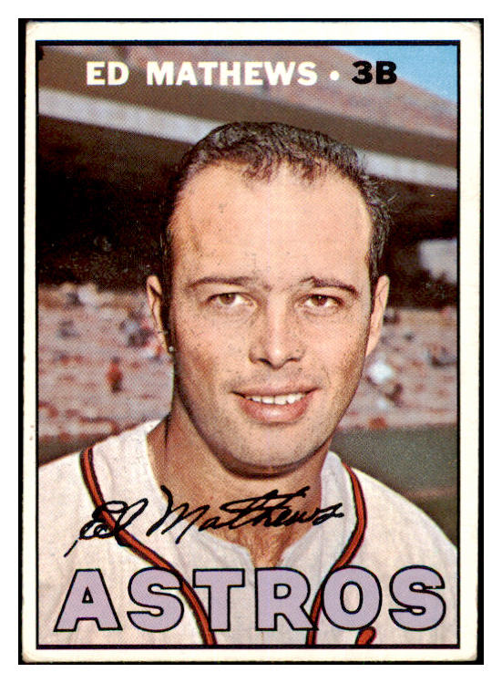 1967 Topps Baseball #166 Eddie Mathews Astros VG-EX 468934