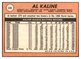 1969 Topps Baseball #410 Al Kaline Tigers EX-MT oc 468999