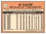 1969 Topps Baseball #410 Al Kaline Tigers NR-MT 469013