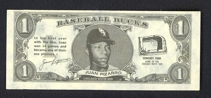 1962 Topps Baseball Bucks Juan Pizarro White Sox NR-MT 469180
