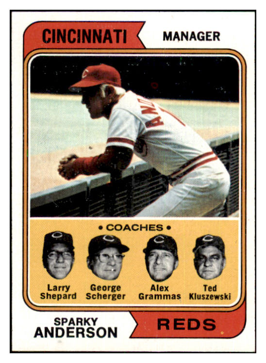 1974 Topps Baseball #326 Sparky Anderson Reds EX-MT 469571