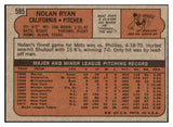 1972 Topps Baseball #595 Nolan Ryan Angels EX-MT 469723