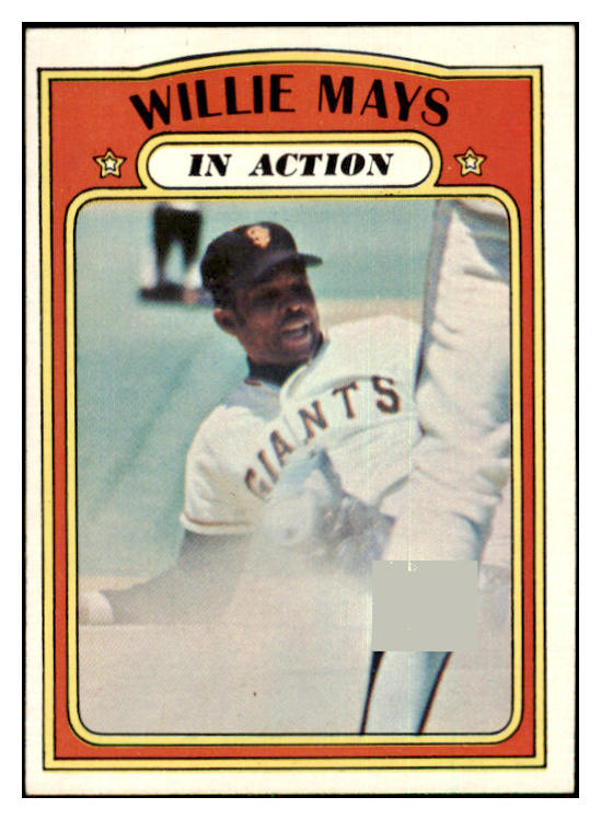 1972 Topps Baseball #050 Willie Mays IA Giants EX+/EX-MT 469737
