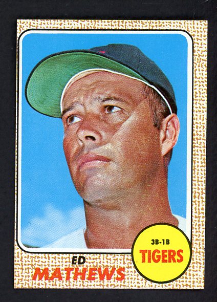1968 Topps Baseball #058 Eddie Mathews Tigers NR-MT oc 469783