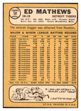 1968 Topps Baseball #058 Eddie Mathews Tigers NR-MT oc 469783