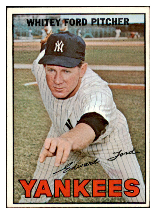 1967 Topps Baseball #005 Whitey Ford Yankees EX+/EX-MT 469805