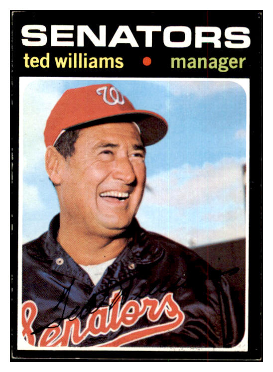 1971 Topps Baseball #380 Ted Williams Senators EX+/EX-MT 469857