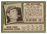 1971 Topps Baseball #380 Ted Williams Senators EX+/EX-MT 469857