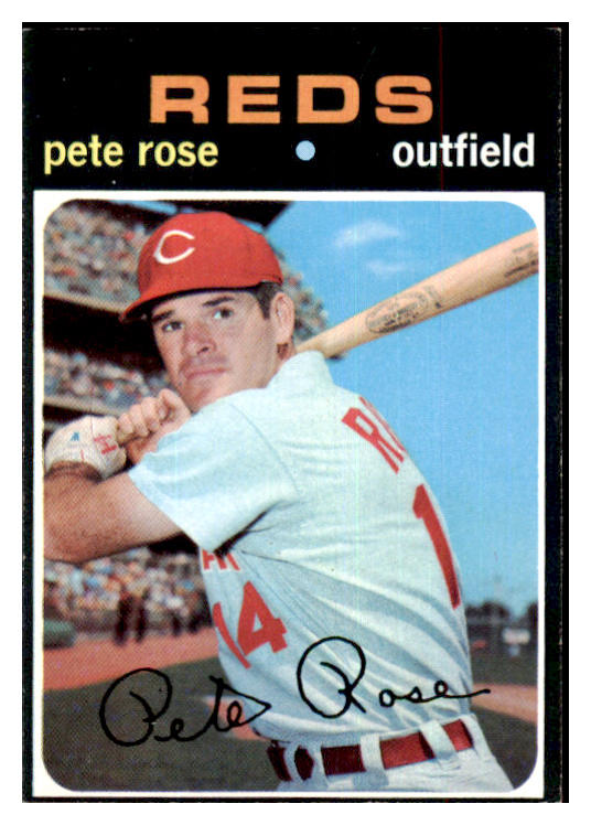 1971 Topps Baseball #100 Pete Rose Reds GD trimmed 469865