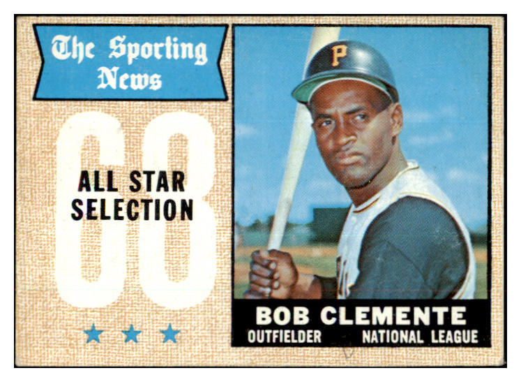 1968 Topps Baseball #374 Roberto Clemente A.S. Pirates EX 469884