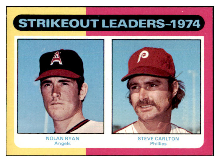 1975 Topps Baseball #312 Strike Out Leaders Nolan Ryan NR-MT 469953