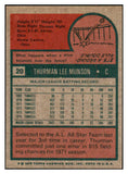 1975 Topps Baseball #020 Thurman Munson Yankees NR-MT 469963