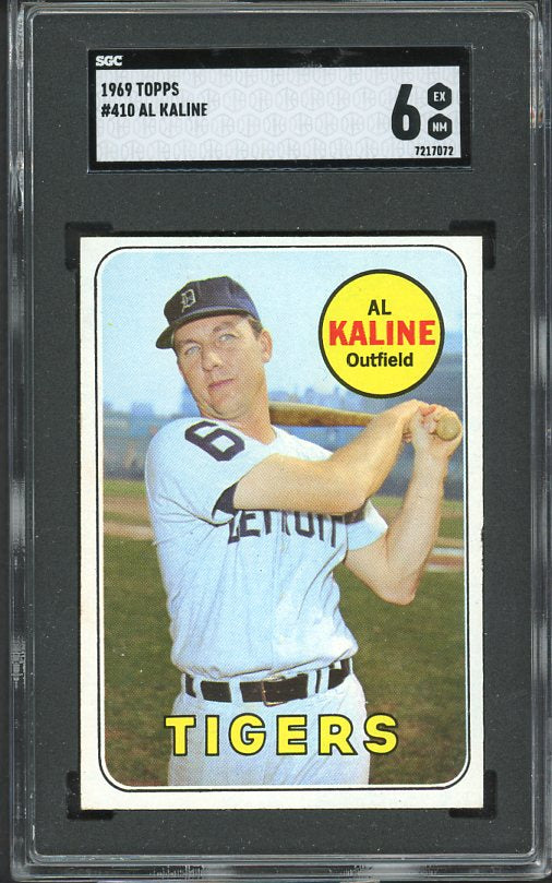 1969 Topps Baseball #410 Al Kaline Tigers SGC 6 EX/NM 470109