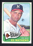 1965 Topps Baseball #500 Eddie Mathews Braves EX-MT 470113