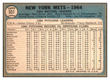 1965 Topps Baseball #551 New York Mets Team EX+/EX-MT 470135