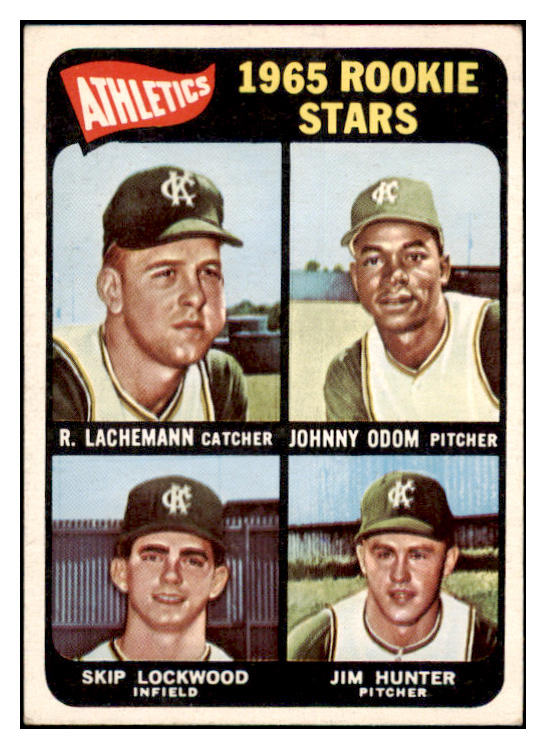 1965 Topps Baseball #526 Catfish Hunter A's EX 470155