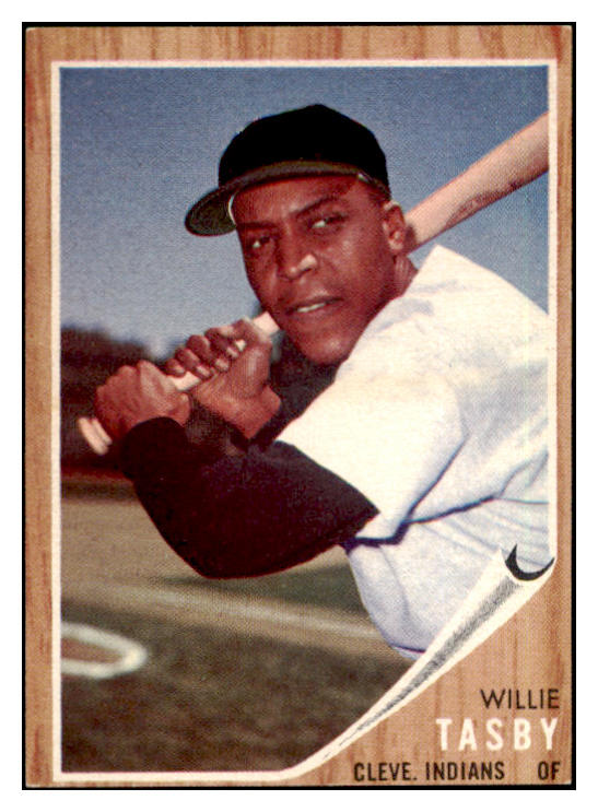 1962 Topps Baseball #462 Willie Tasby Indians EX+/EX-MT No Emblem 470193