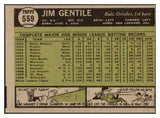 1961 Topps Baseball #559 Jim Gentile Orioles EX 470345