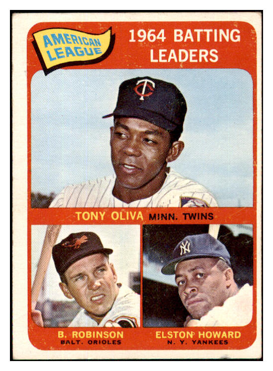 1965 Topps Baseball #001 A.L. Batting Leaders Robinson VG-EX 470368