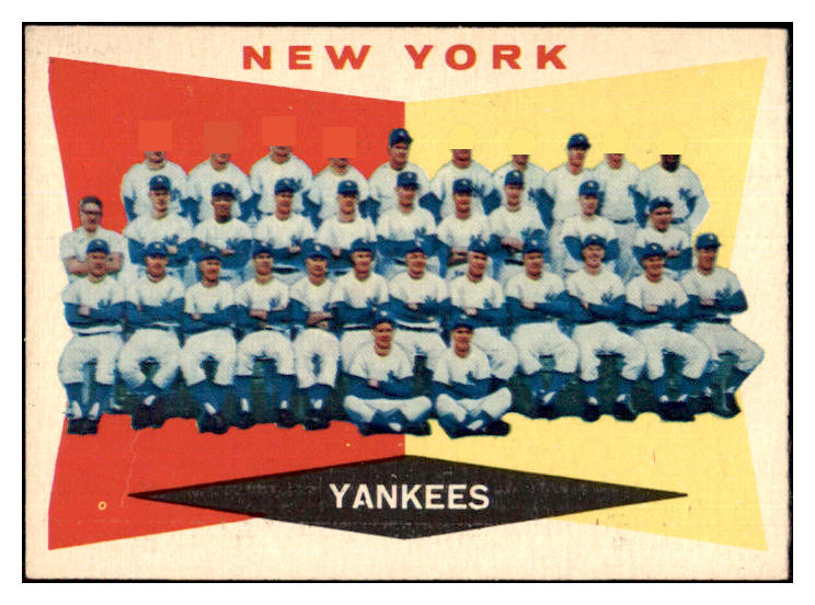 1960 Topps Baseball #332 New York Yankees Team VG 470375