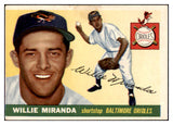 1955 Topps Baseball #154 Willie Miranda Orioles GD-VG 470422