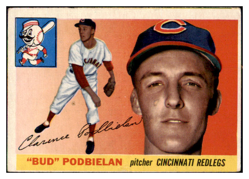 1955 Topps Baseball #153 Bud Podbielan Reds VG 470430