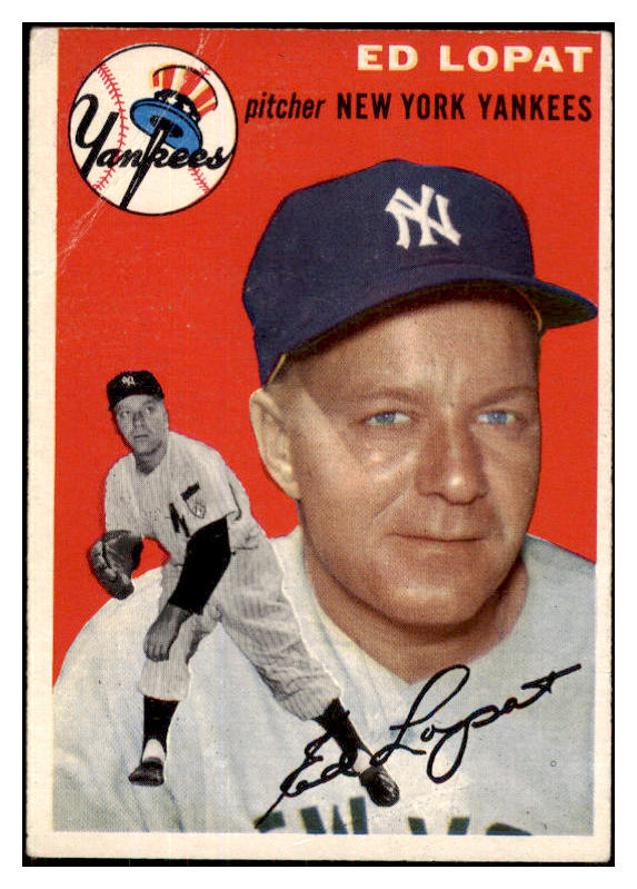 1954 Topps Baseball #005 Eddie Lopat Yankees VG 470452