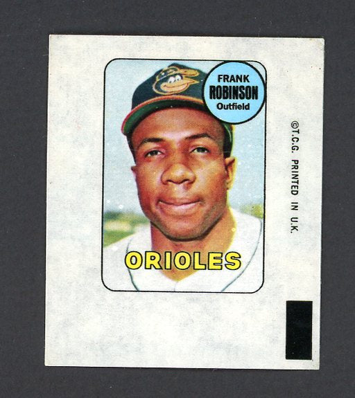 1969 Topps Baseball Decals Frank Robinson Orioles NR-MT 470493