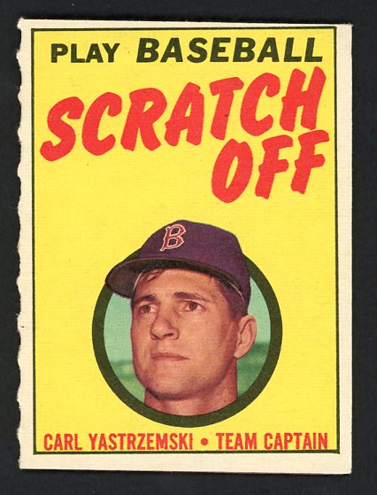 1971 Topps Baseball Scratch Offs Carl Yastrzemski Red Sox EX 470508