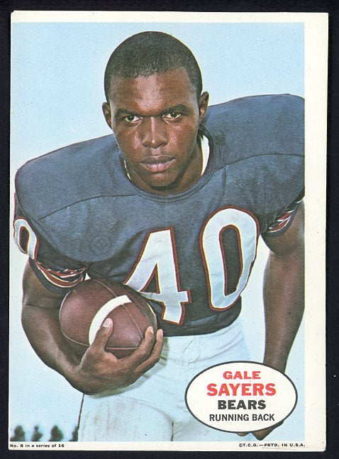 1968 Topps Football Pin Up #008 Gale Sayers Bears VG-EX 470523