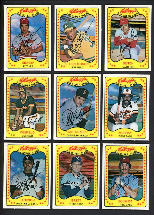 1981 Kelloggs Complete Set NR-MT Ryan Brett Henderson Rose 470535